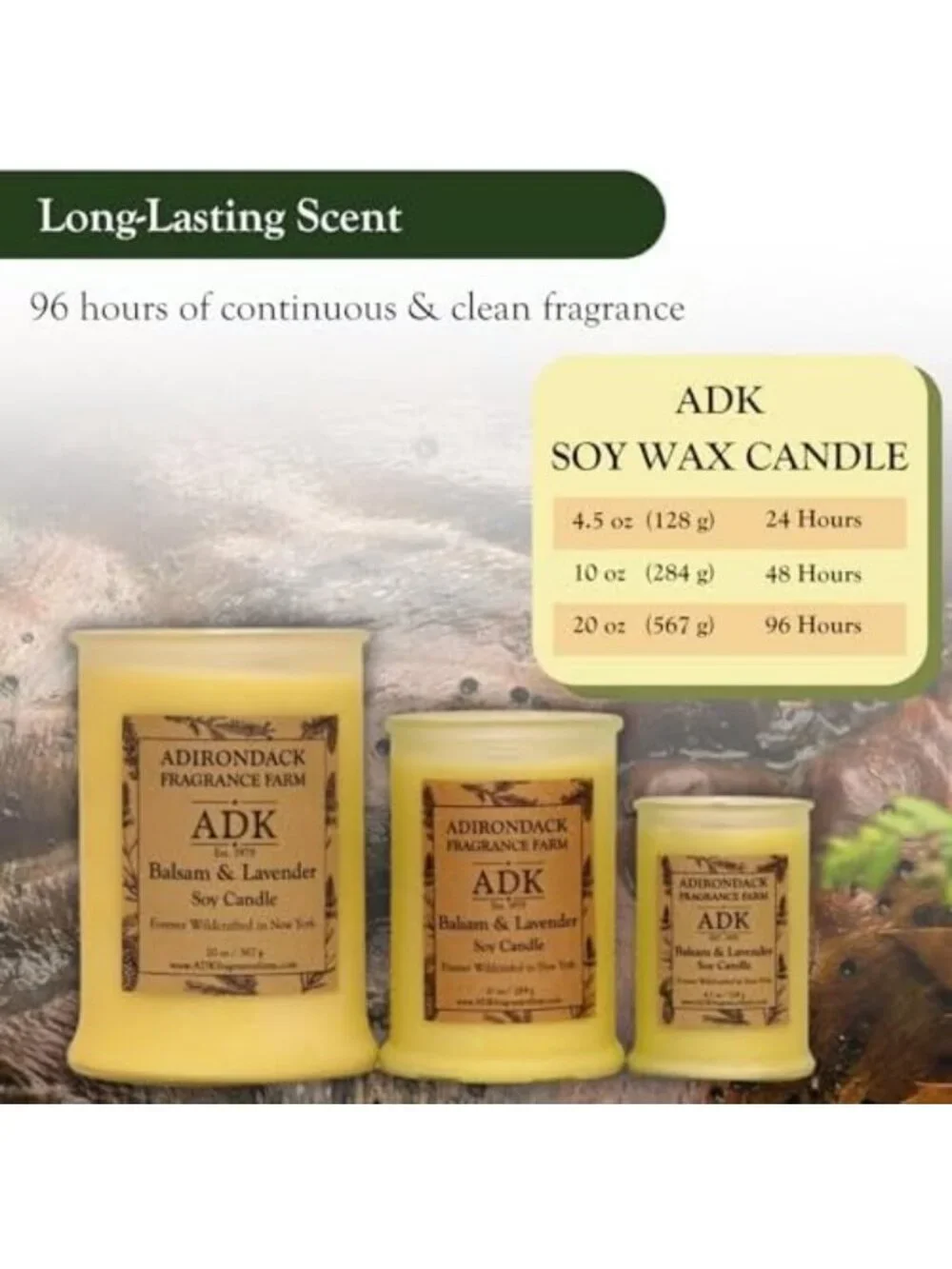 20 Oz Balsam & Lavender Scented Candle | Aromatherapy, Relaxation, Home Decor